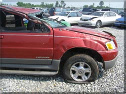 ford roof crush roof failure and rollover. Front roof pilllar and side B- Pillar failure